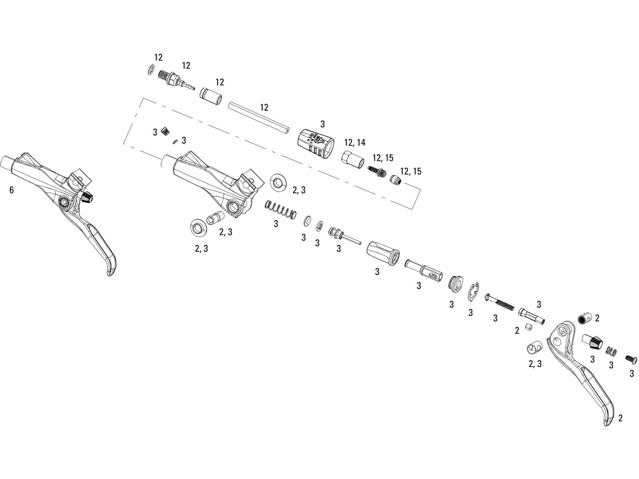 SRAM Ersatzteile X0 (2013-2016) Bremshebel Aluminium 1 SRAM Ersatzteile X0 (2013-2016) Bremshebel Aluminium