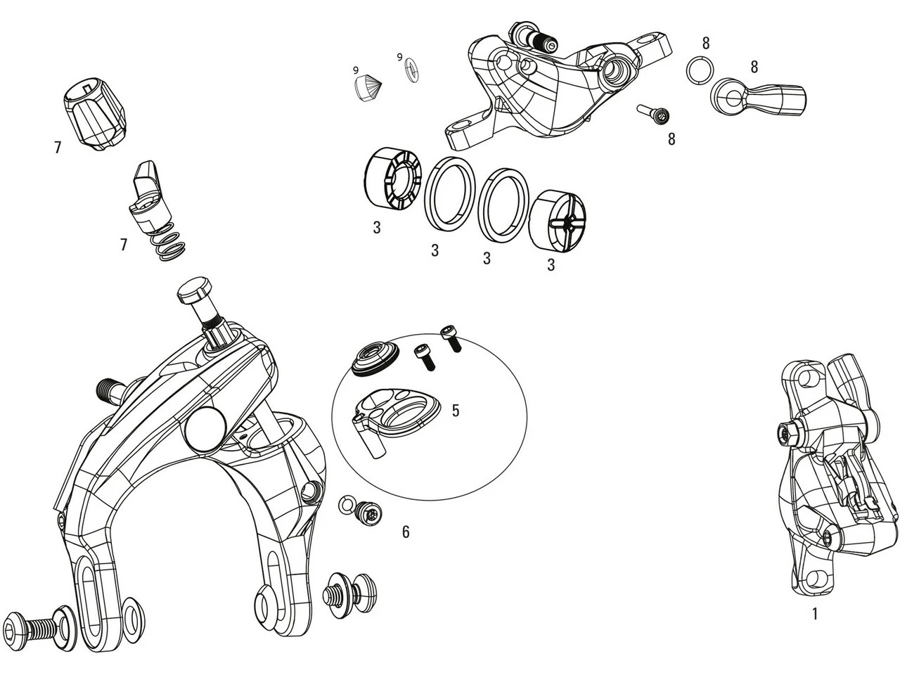 SRAM Ersatzteile Red22B1/Force22,1,CX1/Rival22,1/700B1 HRD/Apex1/HRR Bremse 1 SRAM Ersatzteile Red22B1/Force22,1,CX1/Rival22,1/700B1 HRD/Apex1/HRR Bremse