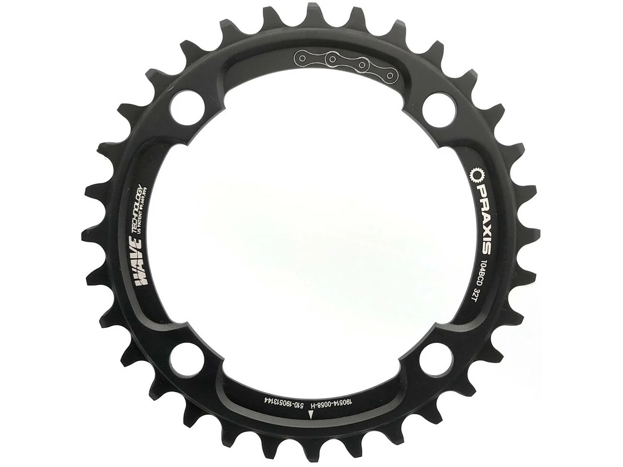 Praxis Works 1x 104 BCD MTB Wave Tech Kettenblatt 1 Praxis Works 1x 104 BCD MTB Wave Tech Kettenblatt