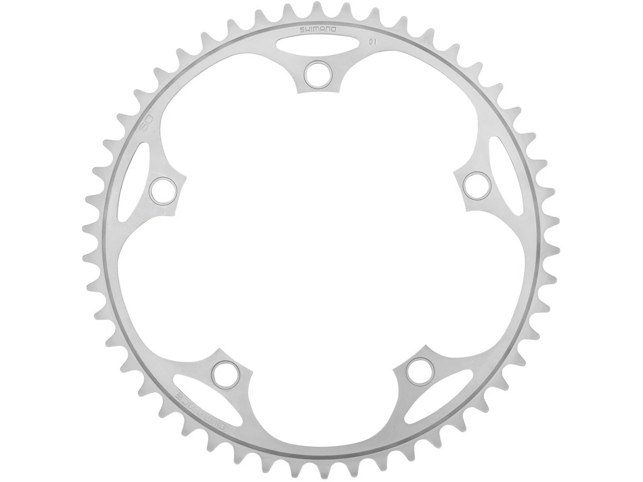 Shimano Dura-Ace Track Kettenblatt FC-7710 5-Arm 1-fach 1/2"x3/32" 1 Shimano Dura-Ace Track Kettenblatt FC-7710 5-Arm 1-fach 1/2"x3/32"