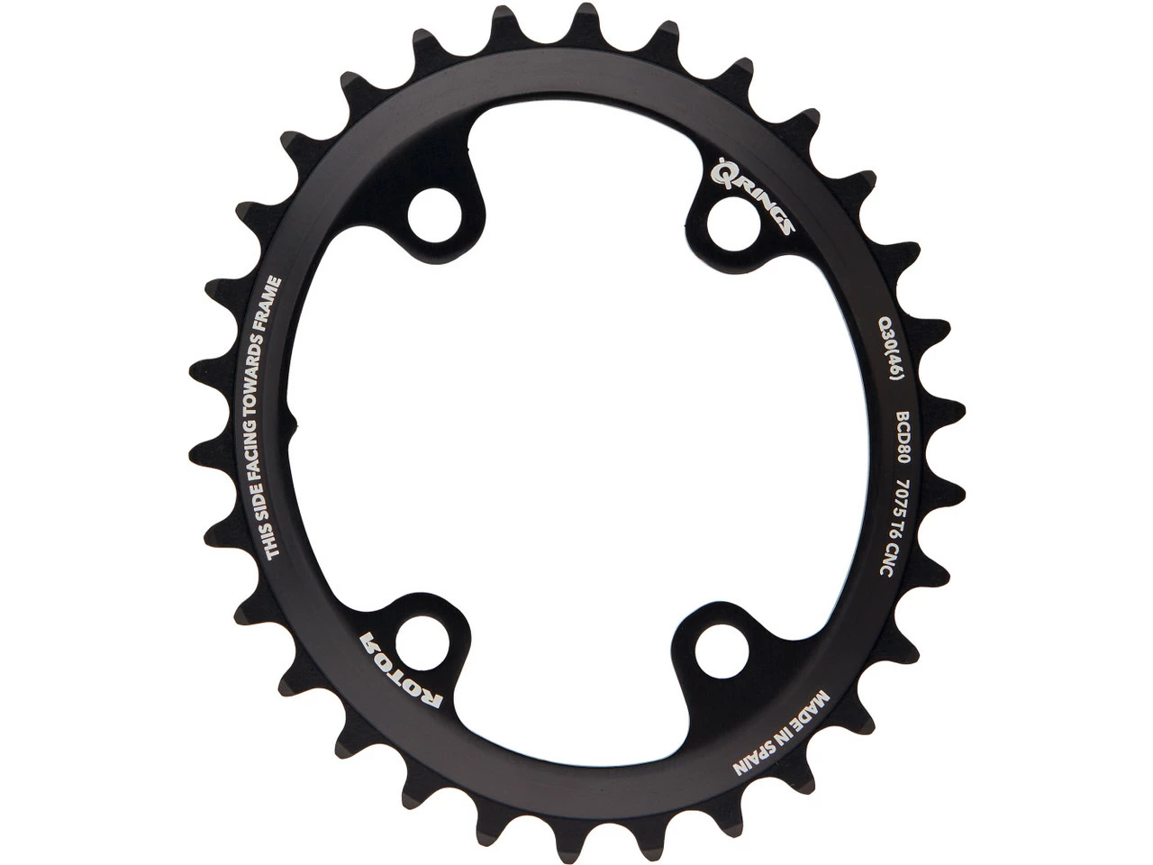 Rotor Shimano GRX Kettenblatt, 4-Arm, Q-Rings, 110/80 Mm Lochkreis 1 Rotor Shimano GRX Kettenblatt, 4-Arm, Q-Rings, 110/80 Mm Lochkreis