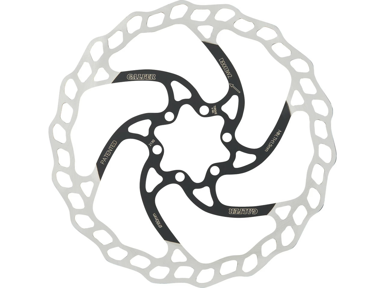 GALFER Fixed Disc Wave 2 Mm MTB 6-Loch Bremsscheibe 1 GALFER Fixed Disc Wave 2 Mm MTB 6-Loch Bremsscheibe