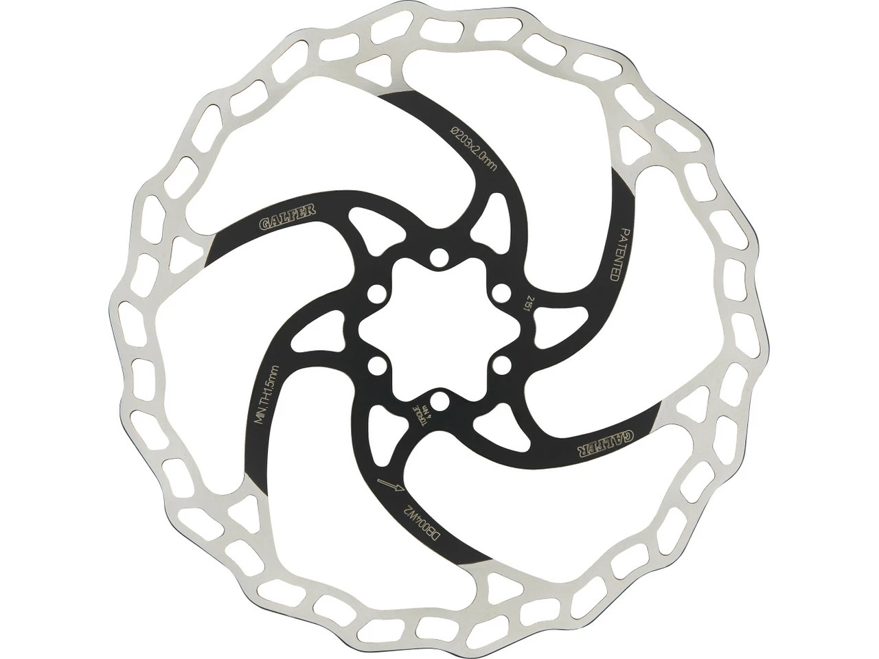 GALFER Fixed Disc Wave 2 Mm MTB 6-Loch Bremsscheibe 3 GALFER Fixed Disc Wave 2 Mm MTB 6-Loch Bremsscheibe – Bild 3