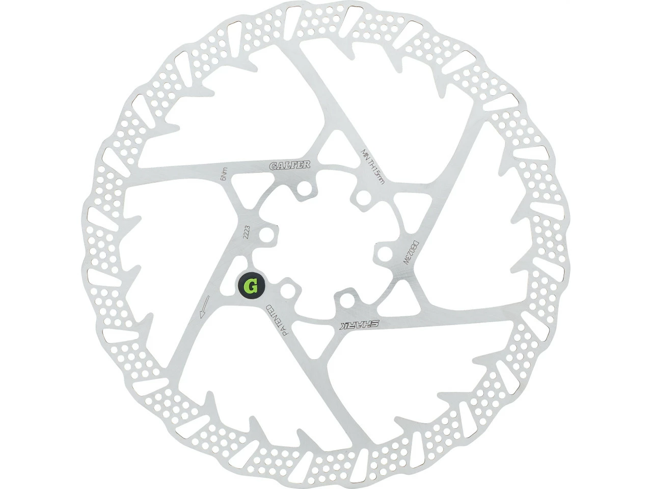 GALFER Fixed Disc Shark 2 Mm MTB 6-Loch Bremsscheibe 1 GALFER Fixed Disc Shark 2 Mm MTB 6-Loch Bremsscheibe